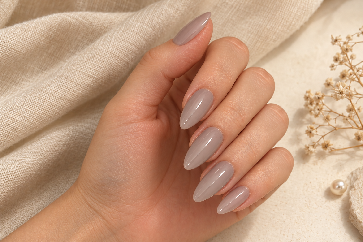 Taupe, forme amande — photo fournie par Maëlys, mise en scène retouchée